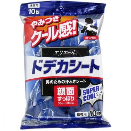 エリエール for MEN ドデカシート スーパークール シトラスの香り 携帯用10枚