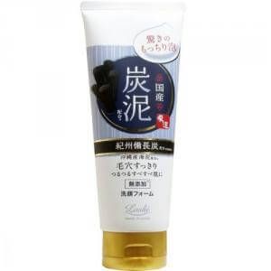 Cosmetex Roland Loshi Moist Aid Japanese Whipped Face Wash S (Charcoal & Mud) 120g