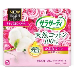 小林製薬 サラサーティコットン100 ナチュラルローズの香り 112個入