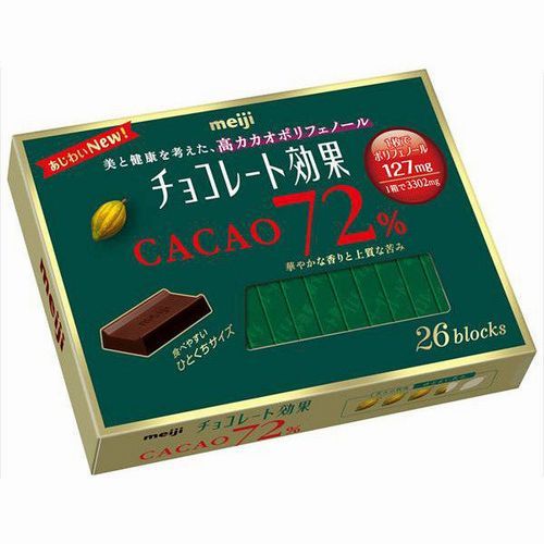 Meiji chocolate effect cacao 72% 26 pieces