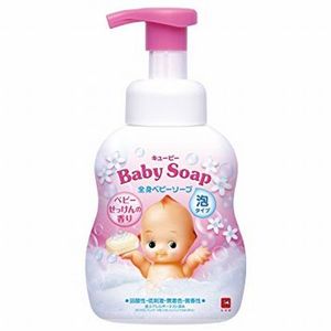[泡沫型]的牛奶香皂丘比全身嬰兒皂嬰兒皂香 - 用泵400毫升