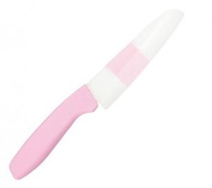 FOREVER antibacterial color ceramic kitchen knife 120mm pink stripes, pink handle KC-12PP