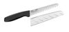 FOREVER Silver Titanium Hybrid 3D Bread Knife 130mm 3D-130 with Sheath