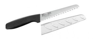FOREVER silver titanium hybrid 3D Bread knives 130mm 3D-130 · with sheath