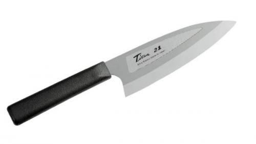 FOREVER Silver Titanium Hybrid Knife Thin Deba Knife 160mm GD-16