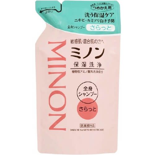 MINON 全身洗髮水敏感肌 清爽型 補充包 380ml