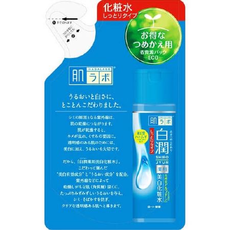 Rohto Hada Labo Shirojun Medicinal Whitening Lotion, Moist Type, Refill, 170ml