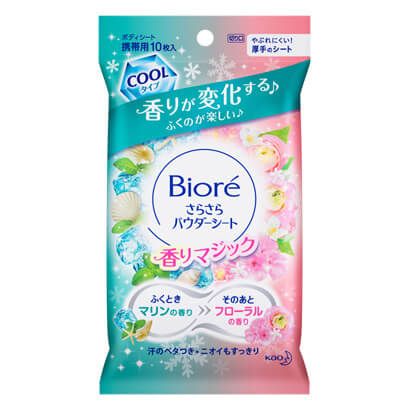 Biore 柔滑蜜粉片，神奇海洋花香，便携装，10 片