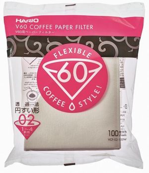 HARIO (Hario) V60 paper filter 02W (for 1 to 4 cups) 100 pieces White