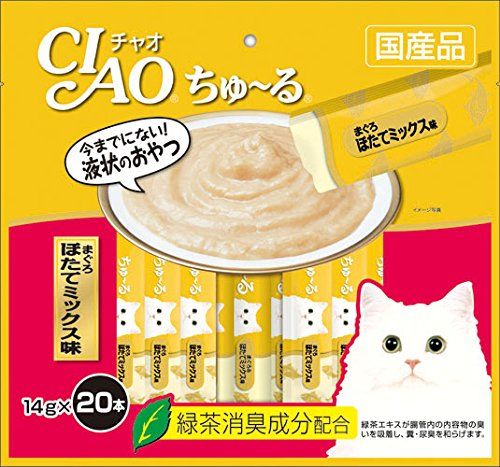 チャオ (CIAO) ちゅ～る まぐろほたてミックス 14g×20本