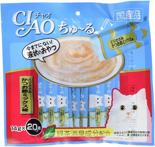 INABA CIAO 超(CIAO)菊 - 和Ru白肉柴魚味混合×14克這20