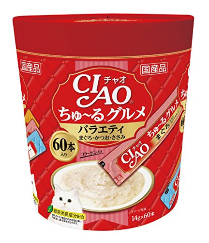 INABA CIAO 超(CIAO)菊美食品種14克×60這個​​茹〜