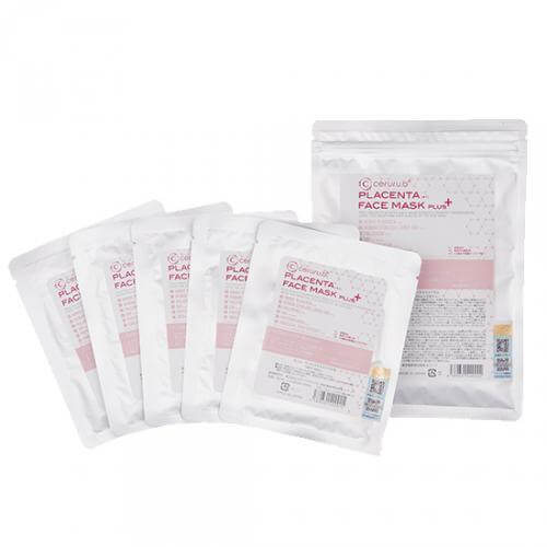 ceruru.b PLACENTA FACE MASK PLUS 5枚x5セット Ceruru Placenta Face Mask Plus (5 Masks) ｜ DOKODEMO