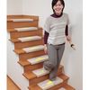 Foldable stair mat with triangular markings, beige KD-80
