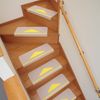 Foldable stair mat with triangular markings, beige KD-80