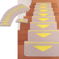 带三角形标记的可折叠楼梯垫，米色 KD-80