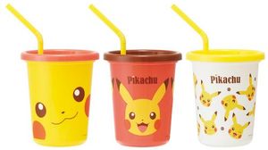 Tumbler with Pikachu face straw three SIH3ST 320ml