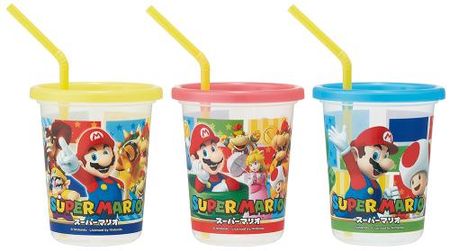 Super Mario Tumbler with Straw 3pcs SIH3ST 320ml