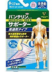 반테린 코와 서포터 통기성이 높은 타입 손목용 큰 사이즈 라이트 핑크 1매입