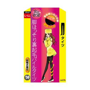 Women's Desire Slim-Leg Brushed Fleece Pile Tights, 150 Denier, Black, L–LL