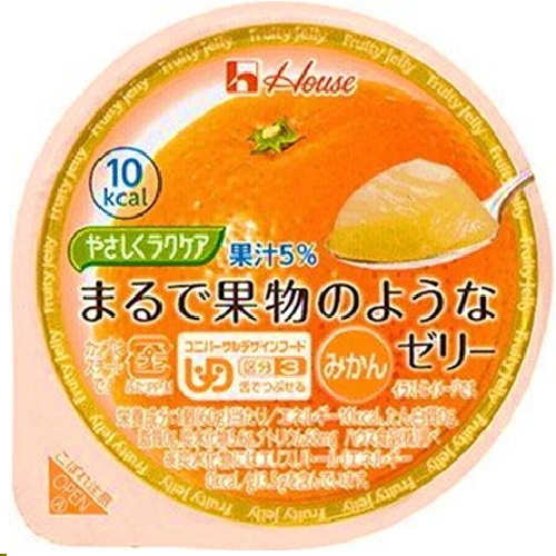 House好侍食品 yasashiku_rakucare 輕輕Rakukea像果凍桔子60克，如水果