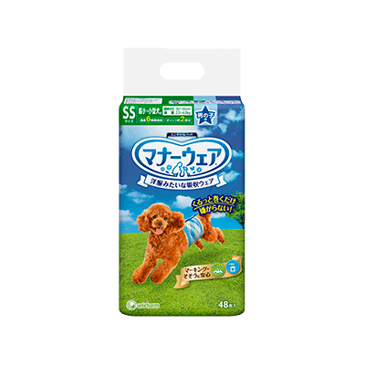禮儀尿布 男孩用 SS號 超小型～小型犬適用 48片
