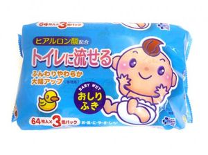 ヒアルロン酸　流せるおしりふき　64枚×3