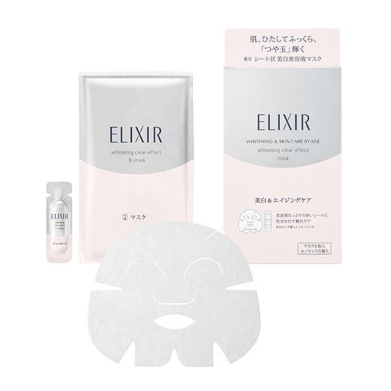 ELIXIR WHITE 클리어 이펙트 마스크 6회분