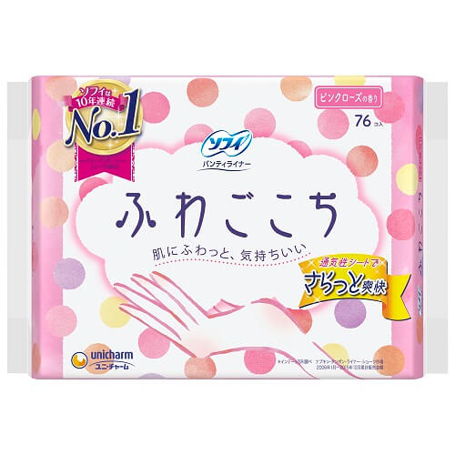 unicharm SOFY/蘇菲 尤妮佳蘇菲Fuwagokochi粉紅玫瑰的38張X2香味