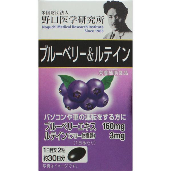 明治薬品 野口醫學研究所 藍莓葉黃素 60粒