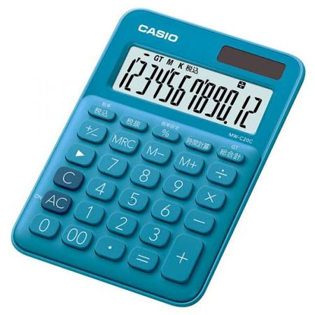 카시오 컬러풀 계산기 MW-C20C-BU-N