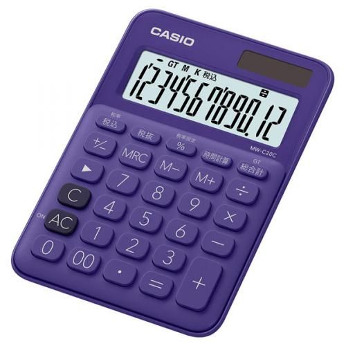 Casio colorful calculator MW-C20C-PL-N