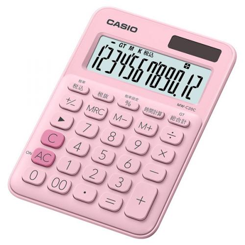 Casio colorful calculator MW-C20C-PK-N