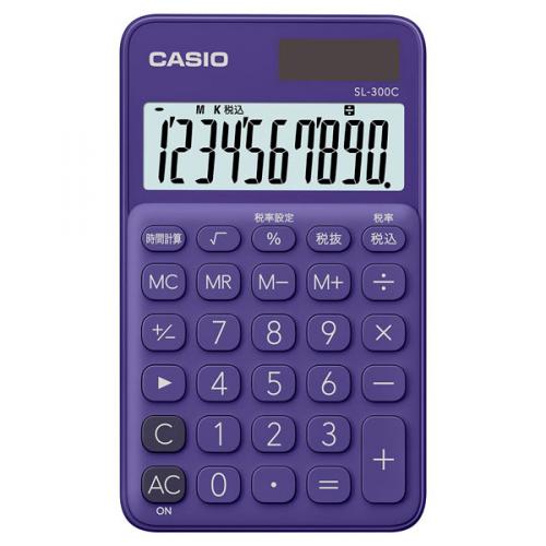 casio 卡西歐 皮套式彩色計算機 SL-300C-PL-N