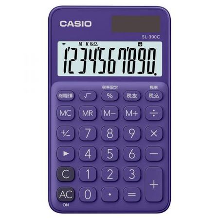卡西歐 皮套式彩色計算機 SL-300C-PL-N