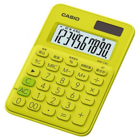 卡西歐 迷你彩色計算機 MW-C8C-YG-N