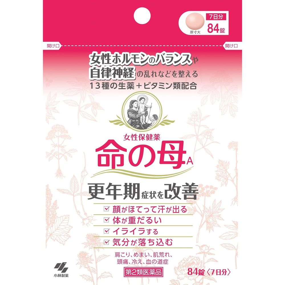 [Category 2 OTC drug] Kobayashi Pharmaceutical Inochi no Haha A 84 tablets