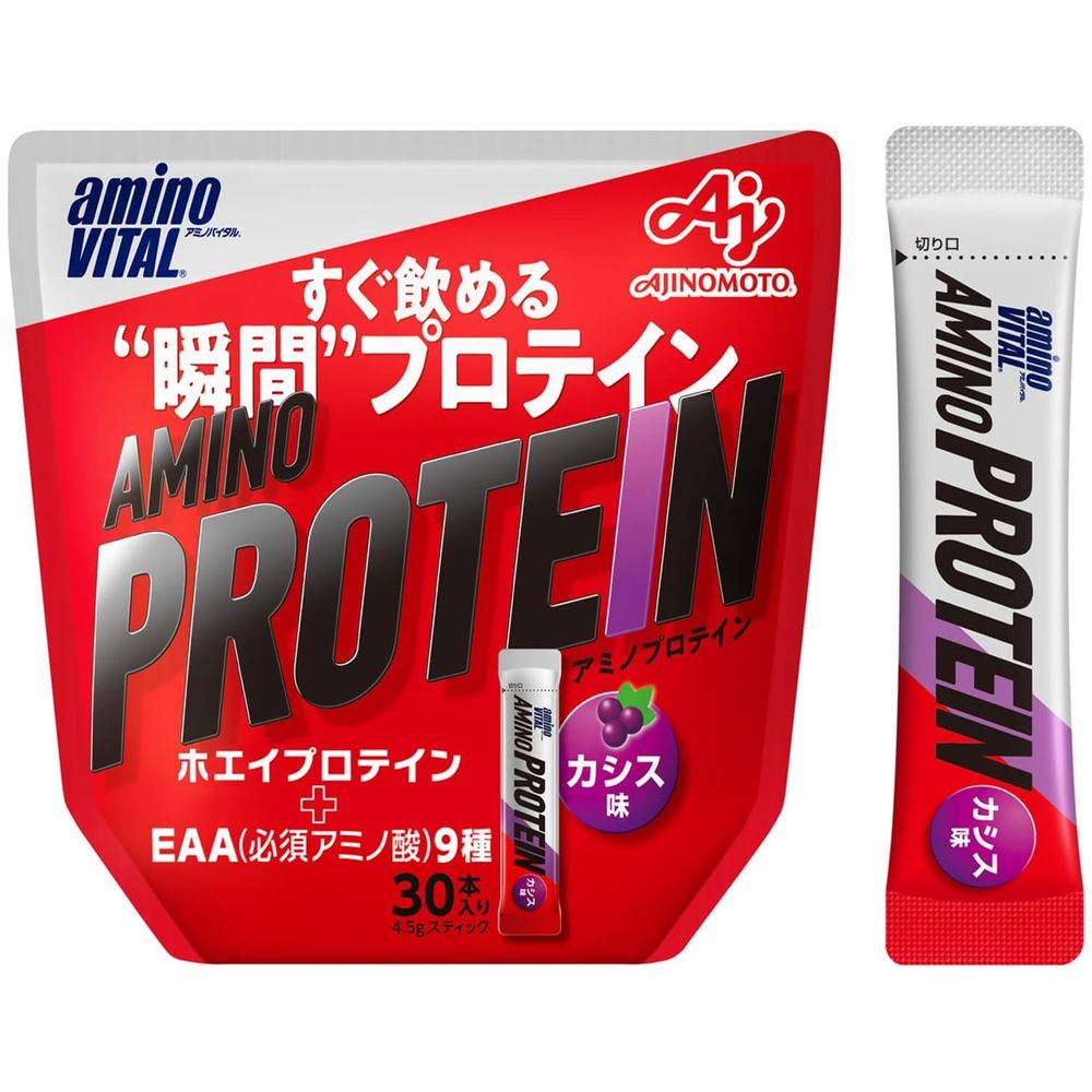 Ajinomoto aminoVITAL Protein Cassis (Blackcurrant), 30 Sticks