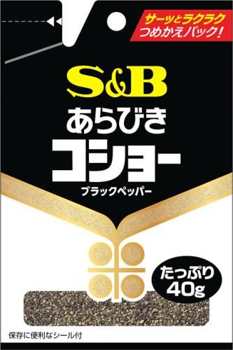 S&B 굵은 후추 파우치 40g