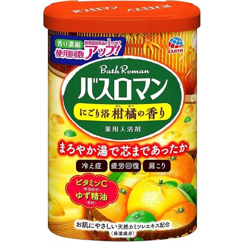 アース バスロマン にごり浴柑橘の香り 600g