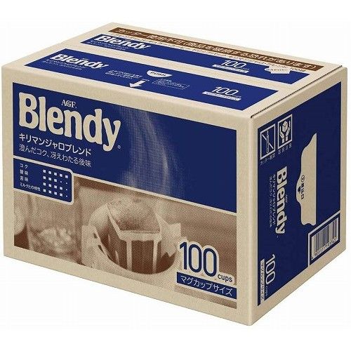 Ajinomoto AGF Blendy Regular Coffee Drip Pack, Kilimanjaro Blend, 1 กล่อง (100 ซอง)