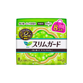 花王 Laurier/蕾妮雅 樂而雅 超薄護墊 白天量多～普通日用 有翼型 [8片裝]
