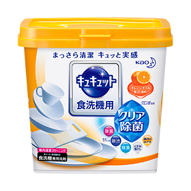 花王 cucute 洗碗機專用Kyukyutto檸檬酸效果橙色油製劑[盒]680克