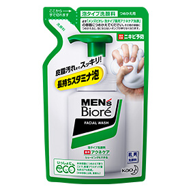 花王 Men's Biore/蜜妮男士 男子碧柔泡沫型藥用Akunekea清洗[充值]130毫升