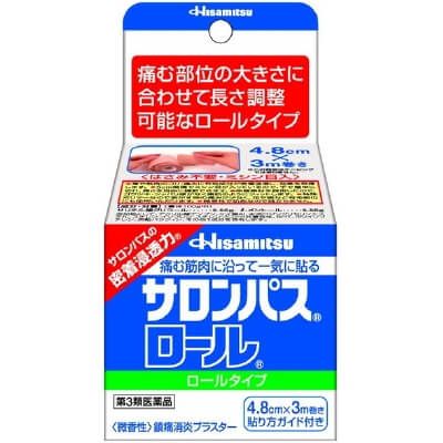 [Class 3 OTC Drug] Salonpas Roll, 1 roll (4.8 cm × 3 m)