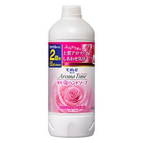 비오레u 아로마타임 거품 핸드솝 로맨틱 로즈향 [리필용] 400ml