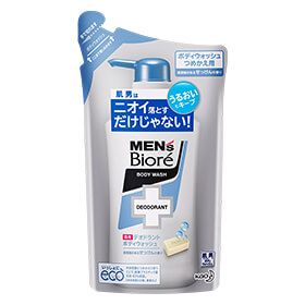 Men's Biore Medicated Deodorant Body Wash, Clean Soap Scent [Refill] 380ml