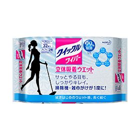 Quickle威拂 立體吸附濕拖巾 無殘留香味款【32片入】