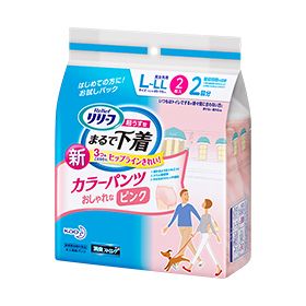 Relief ultra-mortar type like underwear color pants pink L ~ LL size [On two]