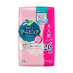Laurier Sara Pure Slim Type 50cc Absorbent Napkins [26 pieces]